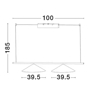 Wisząca lampa stożek ZOLBINO LE45423 LED 24W 3000K czarny