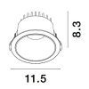 Lampa podtynkowa sufitowa ARAMIEL LE65119 20W 3000K oczko białe