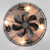 Plafon z wentylatorem VULKOR DL032-61105 RL Light loft druciak drewniany czarny