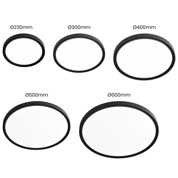 Kuchenna lampa sufitowa MAQ ML0442 50W 3000-6500K okrągła IP40 czarny