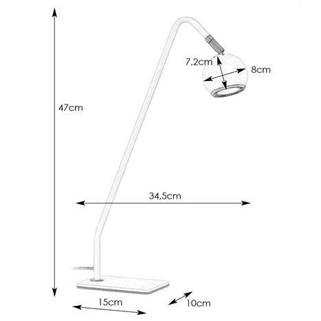Lampka biurkowa COCO 107341 Markslojd regulowana z kulistym kloszem biała