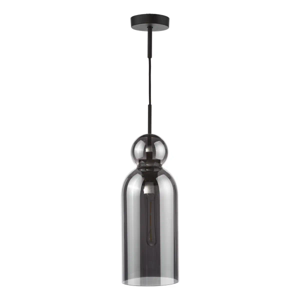 Loftowa wisząca lampa Tao TAO0110 do salonu czarny przydymiona