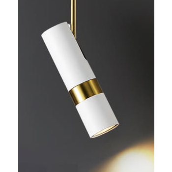 Wisząca lampa regulowana CGLOOK1PWH tuba biała mosiądz
