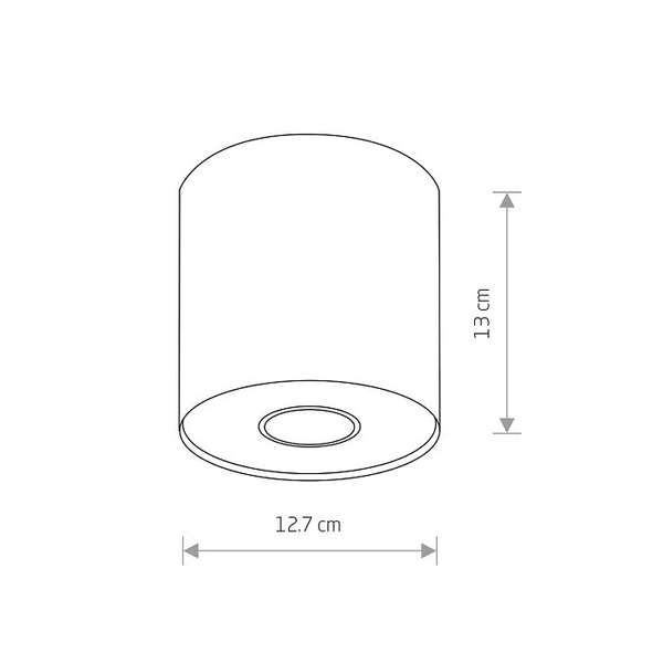 Sufitowa lampa tuba Point 7602 czarny downlight do garderoby