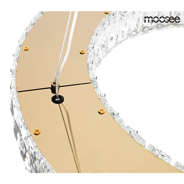 Wisząca lampa kryształowa Allisia MSE010100250 Moosee LED 33W 3000K złota