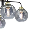 Szklana lampa sufitowa 2213/4 BL 21QG retro czarna mosiądz