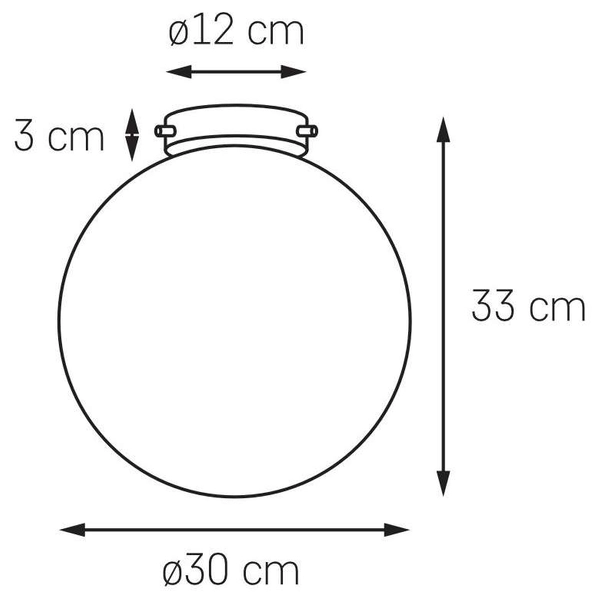 Sufitowa LAMPA skandynawska ALUR 10724103 Kaspa kulista OPRAWA hygge PLAFON kula ball szklana chrom biała