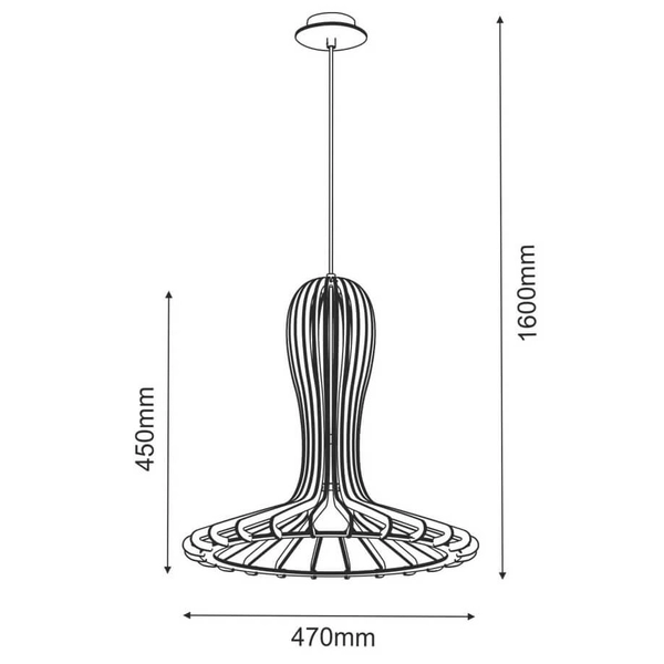 Zwisowa lampa do jadalni Rina 5018 Amplex ekologiczna boho drewniana beżowa