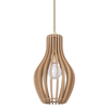 Wisząca lampa skandynawska Ika 4171 salonowa nad stół drewniana