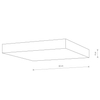 Kwadratowy natynkowy plafon Lid Square 10423 Nowodvorski LED 50W 3000K biały