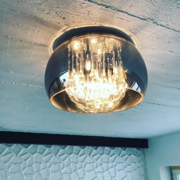 Przysufitowa lampa do sypialni PEARL 70163/05/11 Lucide przydymiony czarny