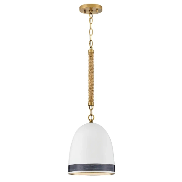 Lampa wisząca nad stół Nash HK-NASH-P-HB do jadalni mosiądz biały