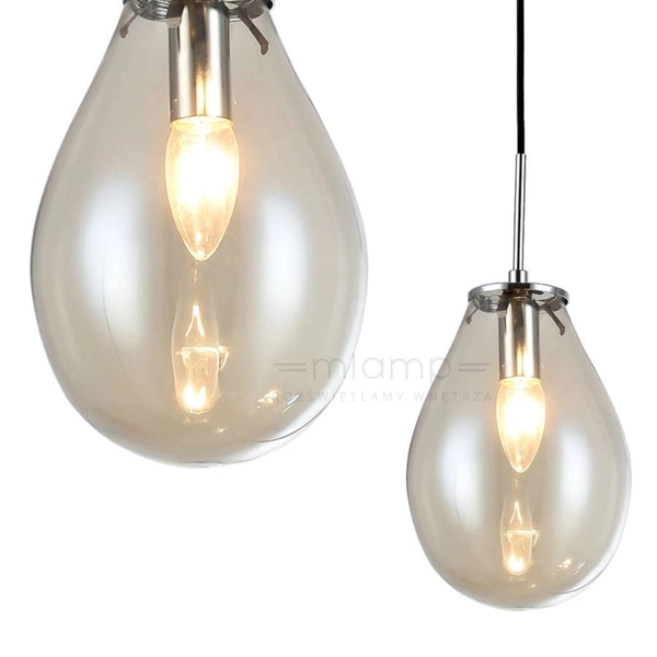 LAMPA wisząca FONDI LP-1214/1P Light Prestige szklana OPRAWA zwis przezroczysty