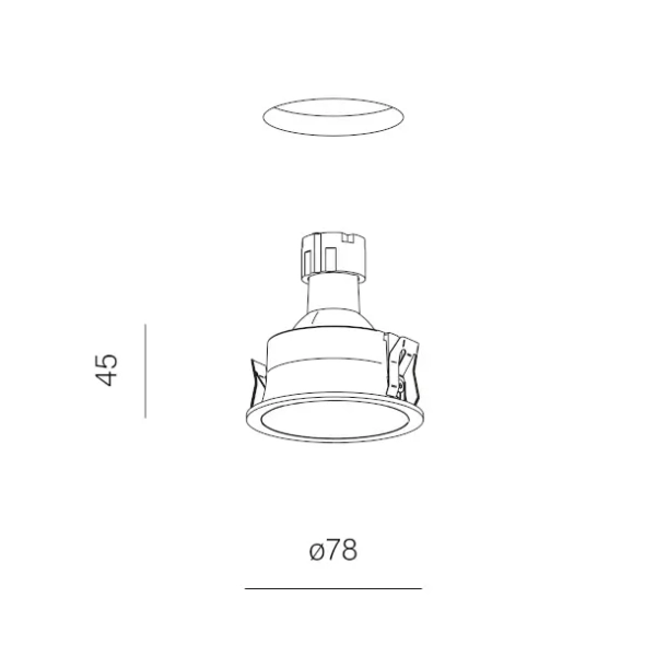 Wpustowa lampa sufitowa biała HOLLOW oczko 1xGU10 50W na korytarz 38054-G000-00-PH-13