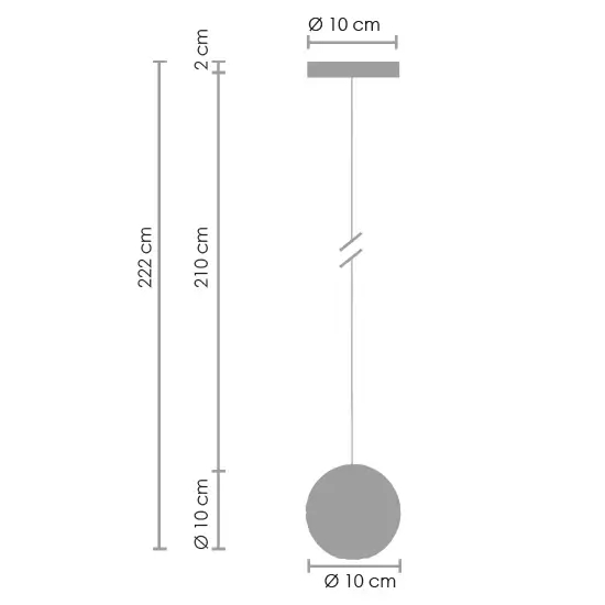 Kryształowa lampa wisząca Starlight ST-9228-1 Step kula chrom