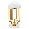 Modernistyczna lampa stołowa Dolce vita ST-1602 white Step złota biała