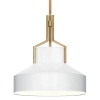 Szklana wisząca lampa Brecken QZ-BRECKEN-2P-AB-ABG biała mosiądz