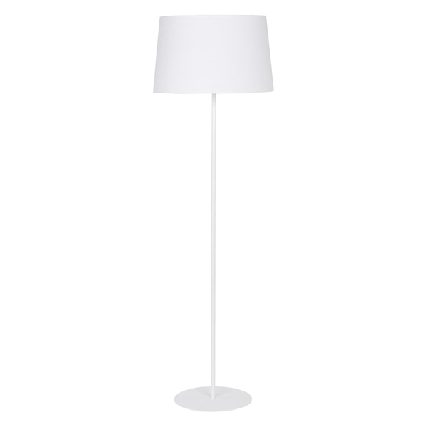 Podłogowa lampa salonowa Maja 2919 TK Lighting z tkaniny z abażurem biała