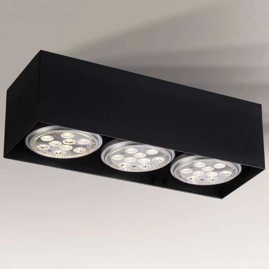 Sufitowa LAMPA natynkowa YATOMI 1212 Shilo regulowana OPRAWA metalowa SPOT czarny