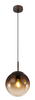 Wisząca lampa Varus 15865 kulista ball brąz bursztynowa