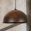 Rdzawa lampa wisząca Hemisphere 6368 industrialna do przedpokoju