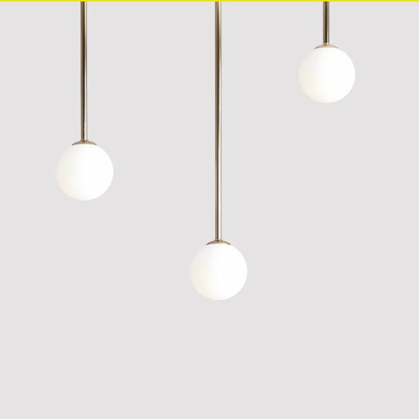 Szklana lampa wisząca PINNE 1080PL_G40_M zwis nad stół modernistyczny biały
