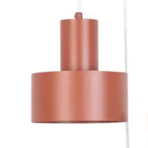Metalowa lampa wisząca Rif 3 41167 do jadalni tuba ceglana