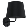 Kinkiet z włącznikiem Maja 1884 TK Lighting z abażurem nad łóżko czarny