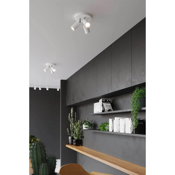 Ruchoma lampa sufitowa SL.1015 metalowe reflektorki białe