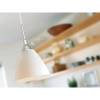 Szklana lampa do salonu Read 73163010 nad wyspę chrom biała