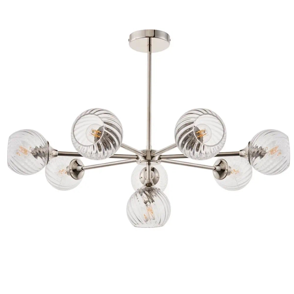 Molekułowa lampa sufitowa Allegra 104051 kule szklane nikiel