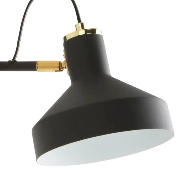 Regulowany kinkiet sypialniany Sigma do czytania czarny złoty