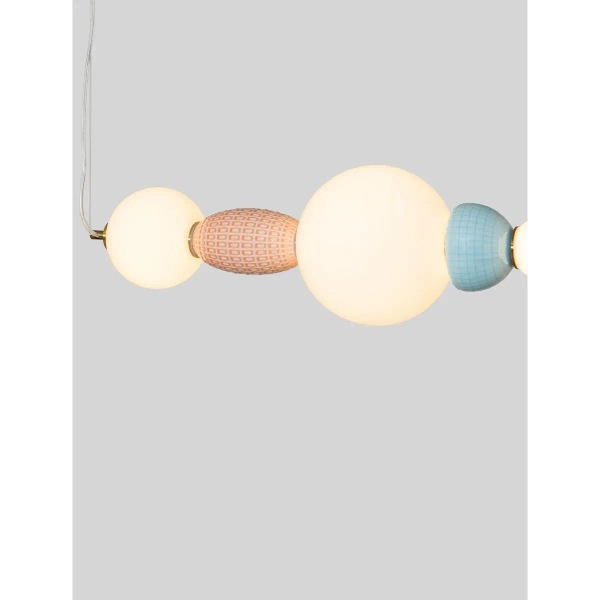Ceramiczna lampa wisząca LAVERZO LE45228 LED 28W 3000K biala niebieska