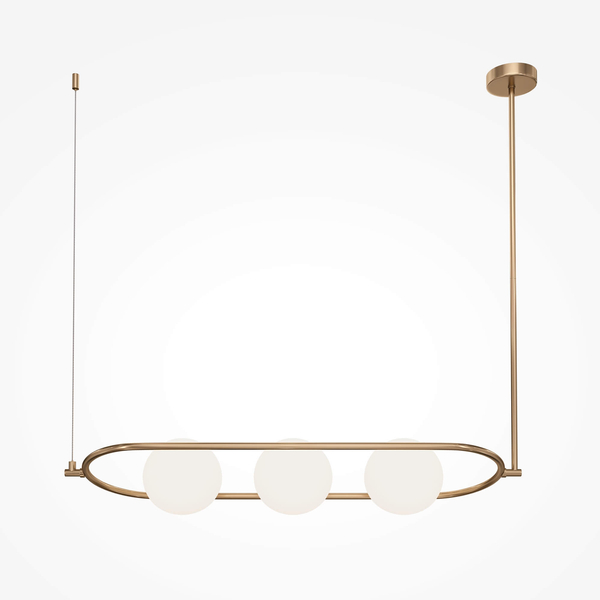 Lampa wisząca potrójna Erich MOD221PL-03BS balls mosiądz