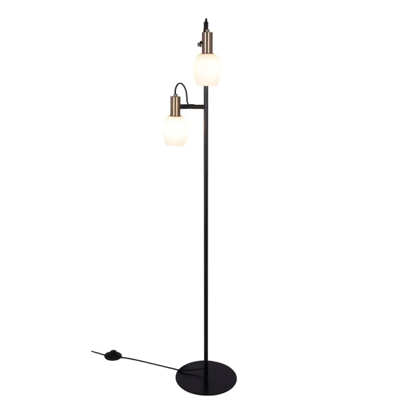 Lampa podłogowa regulowana Arild 2312324003 do czytania czarny mosiądz
