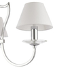 Wisząca lampa klasyczna Riga P03755CH-WH Cosmolight metal tkanina srebrna biała