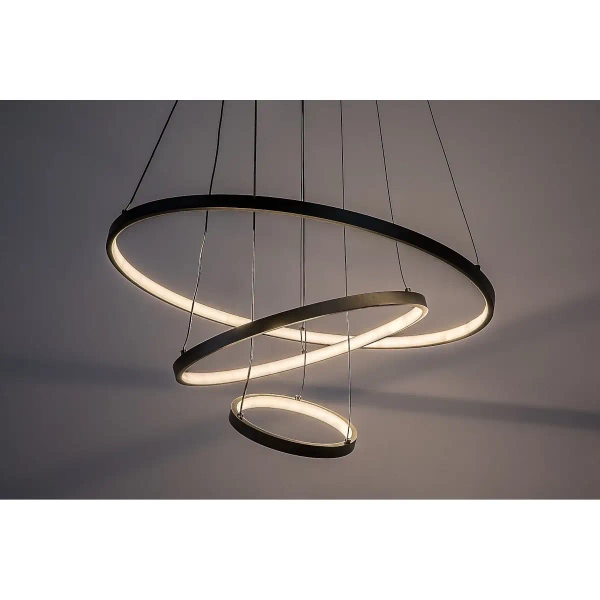 Ledowa zwisająca lampa obręcz Beliza 72346 LED 90W 3000-6500K czarny