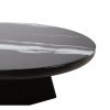 Minimalistyczny stolik kawowy DOVER MM001501100420 czarny żywica drewno 100cm