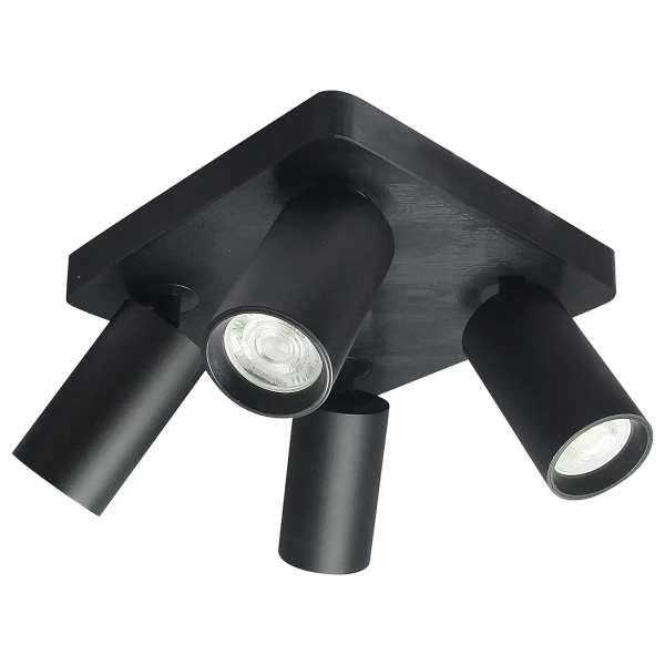 Punktowa podsufitowa lampa Yorli 73084 tubki kwadrat czarny