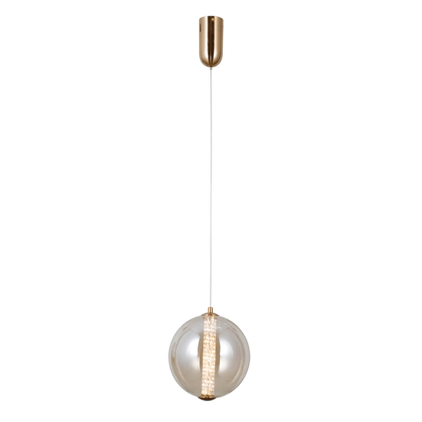 Zwisająca lampa Butero PND-34359-M-HBR-AMB LED 9W 3000K złoty bursztyn