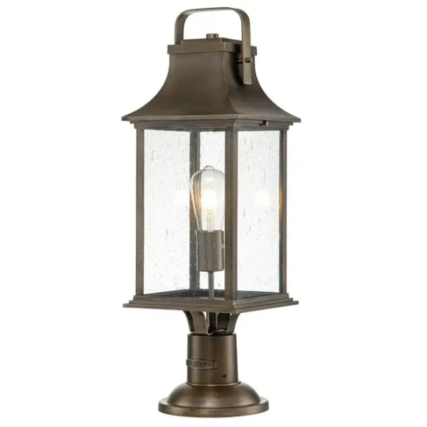 Elewacyjna lampa do ogrodu Grant QN-GRANT-L-BU szklany IP44 brąz