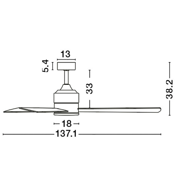 Wiatrak sufitowy Apizaco LE42959+LE42962 Luces Exclusivas LED 18W 3000-6500K drewniany srebrny