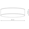 Okrągła LAMPA sufitowa ALTO LP-81008/3C BK Light Prestige plafon abażurowy okrągły czarny