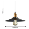 Lampa zawieszana Retro ABR-LWRT-E27 Abruzzo loftowa czarna złota