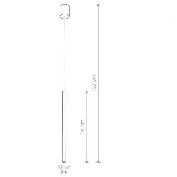 LAMPA wisząca LASER 8798 Nowodvorski metalowa OPRAWA tuba ZWIS mosiądz czarna