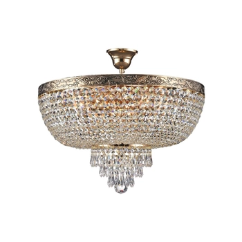 Glamour LAMPA plafon PALACE DIA890-CL-06-G Maytoni sufitowa OPRAWA kryształowa plafoniera pałacowa mosiądz