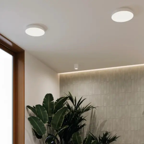 Hermetyczna lampa sufitowa BLOS biała do ogrodu IP54 LED 23W 3000K 47019-M930-D9-00-13