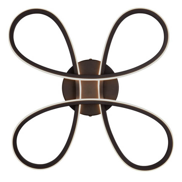 Metalowa lampa sufitowa do salonu Fly 645610132 LED 22W 3000K czarna biała
