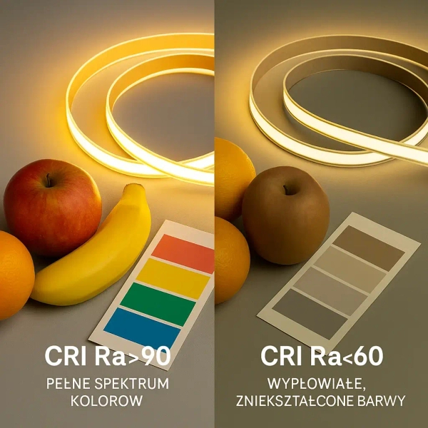 Łazienkowa taśma LED COB 1418 LED 10W 4000K 48V IP68 biała neutralna