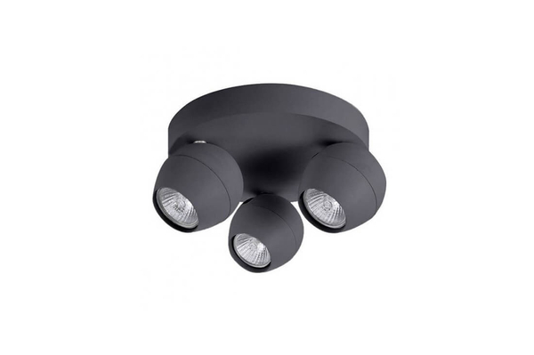 Ruchomy plafon do sypialni Pera szara lampa minimalistyczna